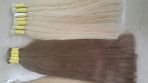 Wholesale Human Nature Hair Extensions Double Drawn 8''-33'' 613 <b>Bleach</b> Raw Vietnamese Lace Wigs 26-36 Inches Stretched Length - Product Image 4