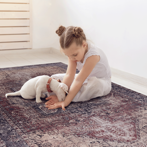 MAVAL <b>Burgundy</b> Washable 2 X 3 Doormat <b>Rug</b> Area <b>Rugs</b> & Sets - Product Image 4