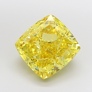 Diamant de laboratoire jaune vif exclusif de qualité supérieure, taille coussin, VS1, 8,50-8,70 carats, certifié IGI, pierre lâche de haute qualité pour l'artisanat de luxe - Product Image 2