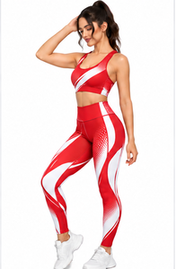 Hot Sell <b>Women</b> Yoga Set Seamless <b>Crop</b> Top High Waist <b>Leggings</b> Fitness Gym Workout Running Training Exercise Activewear Custom - Product Image 4