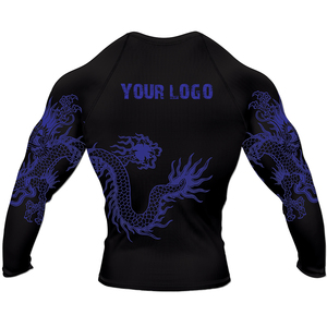 For New Design Quick Dry Long MMA Rash Guard Compression <b>Swim</b> <b>Shirt</b> for <b>Men</b> Spandex/Polyester Custom Print MMA Fight - Product Image 4