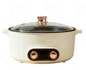 Olla Eléctrica Personalizada para 4 Personas, 6L, de Aleación, con Vidrio Templado, Control de Temperatura, Ahorro de Energía, Revestimiento Antiadherente, para el Hogar - Product Image 2