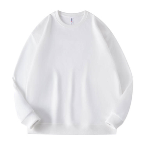 100% Cotton Plain Round Neck Sewed logo Sweatshirt High Quality Custom Embossed 3D Puff Printing <b>Crewneck</b> Sweatshirt Men - Product Image 4