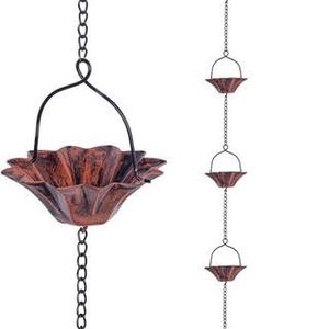Cadena de Lluvia Decorativa para Jardín y Patio, Cadena de Lluvia de Hierro de Alta Calidad para Canaletas, Cadena de Lluvia Metálica Decorativa - Product Image 5
