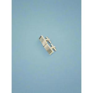 Mancuernillas de aleación plateadas con puntos en relieve y piedras |   Joyería Formal Elegante para Hombre, para Bodas y Fiestas |   Aniversario de Compromiso |   Accesorio de Regalo - Product Image 2