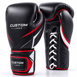 Service OEM/ODM, gants de boxe personnalisés avec logo, en cuir véritable, de haute qualité, à lacets, pour l'entraînement et les combats, durables, derniers modèles. - Product Image 1