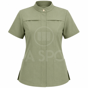 Ensemble de tenues médicales en spandex de haute qualité, uniformes d'hôpital unisexes en toile, détection d'aiguilles, fusion sans couture - Fournisseur OEM personnalisé - Product Image 2