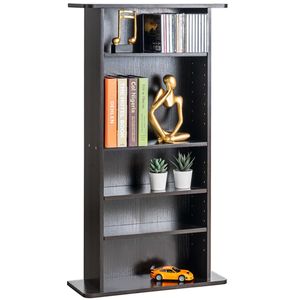 Mobiletto Portaoggetti a 5 Ripiani per Soggiorno, Scaffali Regolabili per CD, Contiene 240 CD e Organizza Film, Musica e Video - Product Image 4