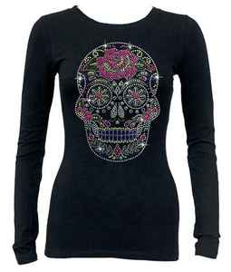 Camisetas de Mujer con Pedrería, Diseño Moderno, Algodón de Alta Calidad, Transpirables, Cómodas, Precio Bajo, Color Sólido - Product Image 4
