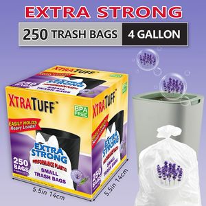 Sacs poubelles jetables de 4 gallons, 250 sacs résistants aux perforations et aux déchirures, capacité de 33 gallons, nettoyage multi-usages pour la maison - Product Image 2