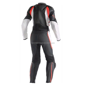 Combinaison de course en cuir Mono Riders pour motards et pilotes automobiles - Respirante, séchage rapide, coupe-vent, grande taille, protection sportive - Product Image 2