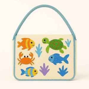 กระเป๋าถือทรงบาแกตต์ประดับลูกปัดแก้วทำมือสุดหรูแบบอินเดีย งานฝีมือช่างฝีมือที่ทนทาน กระเป๋าโท้ทพรีเมียมสำหรับโปรโมชั่น - Product Image 6