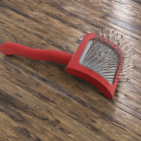 EVERSHARP Brosse démêlante professionnelle autonettoyante à picots longs en acier inoxydable Taille S pour l'élimination des poils morts sous le pelage des chats et chiens