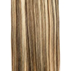 ผมแท้แบบ Remy Weft 100% ตรงสีบลอนด์ไฮไลท์  ลอนธรรมชาติ  สามารถปรับแต่งได้ - Product Image 4