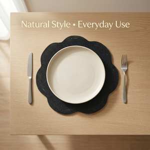 Woven Jute Scallop <b>Table</b> Mat Unique Design Handmade Round | <b>Table</b> Decoration Home Hotel Use <b>Low</b> Price Bulk Supply Export Quality - Product Image 1