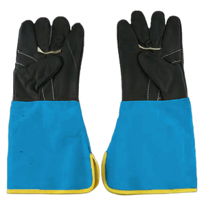 Wholesale Safety Tig Welder Welding Gloves Heat <b>Fire</b> Resistant Goat Grain & Cowhide Split Leather Tig Welding Gloves - Product Image 5