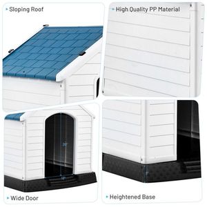 33.5\" Plastic Pet House Stylish Dog House Furniture - Product Image 6