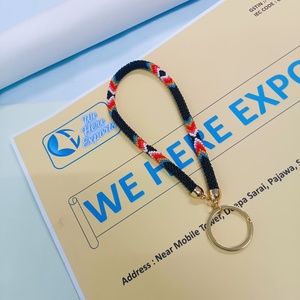 WE HERE EXPORTS Perles de rocaille faites à la main, pierres d'imitation de perles, pierres naturelles pour insertion sur ongles, porte-clés de poignet tendance pour femme, cordon, cadeau - Product Image 5