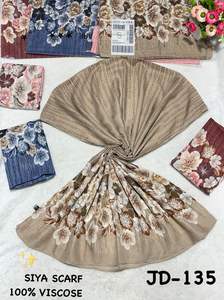 Écharpe en lin et coton à fleurs pour femmes Siya, avec tissu en toile, douce et agréable pour la peau, idéale pour l'hiver - Product Image 5