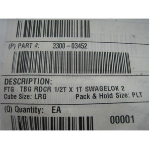 AMAT 3300-03452 FTG TBG RDCR 1/2T X 1T SWAGELOK 2 - อุปกรณ์และชิ้นส่วนเซมิคอนดักเตอร์ระดับโลกที่เชื่อถือได้ - Product Image 1