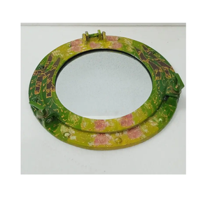 Espejo de Pared con Marco de Aluminio Fundido a Mano, Estilo Pirata, con Diseño de Ojo de Buey de Barco Náutico Verde, para Baño, Sala de Estar, Decoración Costera - Product Image 3