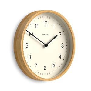 Horloge murale ronde en bambou éco-minimaliste avec motif abstrait et géométrique |   Montre durable |   Vente en gros |   Aqudus Saleem - Product Image 1