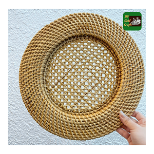 <b>Rattan</b> Charger Plates produced using <b>rattan</b> weave material for <b>table</b> decoration <b>dining</b> display and event styling Vietnam - Product Image 5