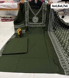 Colección de Kurti-Pantalón Largo Recto y Dupatta Estampados de Algodón Mal de Alta Calidad, Proveedor Mundial a Precio de Mayoreo - Product Image 4
