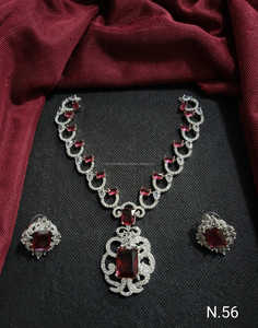 Ensemble de collier vintage rond élégant et carré américain diamant plaqué argent de haute qualité avec boucles d'oreilles ensemble de bijoux pour femmes - Product Image 4