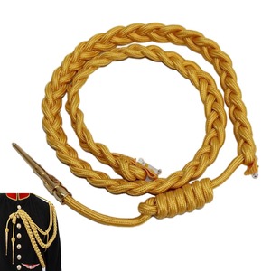 Aiguillette dorée uniforme, cordon en fil doré, aiguillette de cérémonie britannique, cordon métallique doré synthétique avec attaches - Product Image 5
