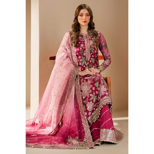 Anarkali pakistanais indien en mousseline de soie brodée, Lehenga Choli |   Robe longue à manches longues |   Robe ethnique pour les occasions spéciales - Product Image 5