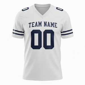 Maillots de football personnalisés pour adultes, manches courtes, maille respirante, séchage rapide, antibactériens, option grande taille, devant - Product Image 1