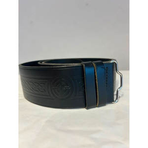 Cinturón de Cuero Negro Grabado 2026, Ajustable, Tradicional, de Primera Calidad, para Kilt de Highlanders, Venta al Por Mayor - Product Image 3