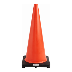 Cône de signalisation routière en plastique orange haute visibilité de 28 pouces pour la marquage des zones de sécurité par Brady - Product Image 2