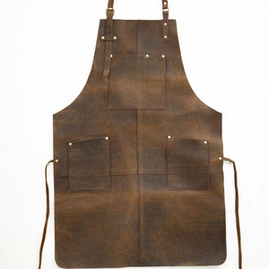 Genuine Leather Apron Padded Straps Smell Proof Foldable Professional Ergonomic Design Multi-Function Lightweight for Heavy Duty - Product Image 1