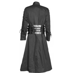 Abrigo Largo Gótico Steampunk para Hombre, Negro Oscuro, Estilo Bondage Cyber, Superventas, OEM ODM - Product Image 3
