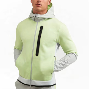 Conjunto Deportivo para Hombre con Bloques de Color, Sudadera con Capucha, Manga Larga, Secado Rápido, Transpirable, Ligero, para Correr en Primavera, con Bolsillo Lateral - Product Image 5