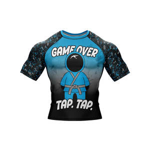 Rashguard OEM ODM Rash Guard Men Sublimation Printed Spandex Bjj Rash Guard Gym Surfing Diving Rashguard Compression Shirts MMA - Product Image 3