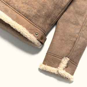 Men's <b>Genuine</b> Leather Sherpa Lined Eco-Friendly Bomber Jacket Waterproof Breathable Winter Outerwear Customized Option 6XL - Product Image 3
