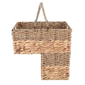 Panier de rangement en herbe de mer et jacinthe d'eau fait main pour escalier, vente en gros, écologique, fabriqué au Vietnam - Product Image 1