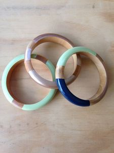 Handmade Wooden Epoxy Resin Bangle Bracelet Round Shape Multicolor Inlay <b>Casting</b> Craft Jewelry Accessory at lowest prices - Product Image 4