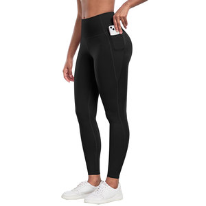 New Quality <b>Legging</b> For Women's Plus Size Waterproof 2 side Pockets Seamless Breathable Solid Color <b>Pattern</b> Four Way Stretch - Product Image 3
