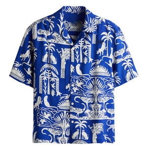 Camisa de Muselina de Manga Corta para Hombre, Corte Holgado, Ligera, Transpirable, Casual, con Botones al Frente, para Verano, Playa y Vacaciones - Product Image 3