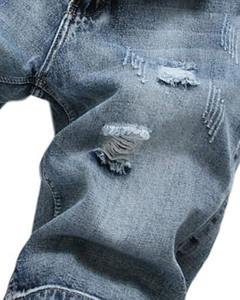 Pantalones Cortos de Mezclilla Tejida de Alta Calidad para Hombre, Corte Bota, Talle Medio, Holgados, Estilo Vintage, Oscuros, Transpirables, de Verano, Tipo Cargo - Product Image 2