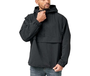 Veste coupe-vent à capuche et fermeture éclair décontractée d'été à la mode personnalisée pour hommes Veste d'extérieur - Product Image 3