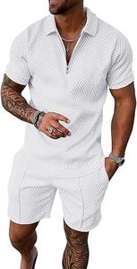 Men Summer <b>Knitted</b> Embroidered 100% Cotton Quick Dry Short Sleeve Custom Logo Joggers Suits <b>Set</b> Shirt and Short <b>Set</b> - Product Image 4