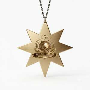 Pendentif étoile en laiton brossé, ornement métallique en forme d'étoile pour les espaces intérieurs, l'ambiance des fêtes et les décorations saisonnières - Product Image 2