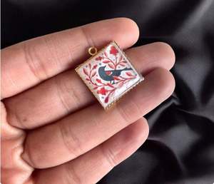 Componentes de joyería de resina fría para mujer, colgante de abalorios de porcelana sin cadena, hallazgos y componentes elegantes - Product Image 6