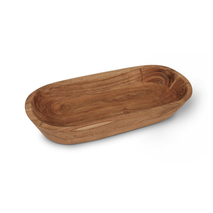 Acacia Wood Dough Bowl 6 PCS Handmade Wooden Oval Bowls Set Of 6 Minimalist Design For Food Serving Home Decor - Product Image 5