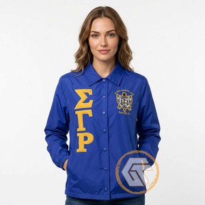 Tresors grecs : Veste brodée personnalisée Sigma Gamma Rho, vêtements grecs de haute qualité pour femmes, service OEM - Product Image 4